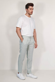 VELVARDE KETEN JOGGER İPLİ LASTLİKLİ PANT.A.YEŞİL